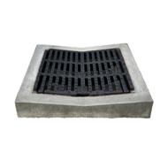Tête CBF avec grille concave pour regard 60x60/72x72cm H.13cm