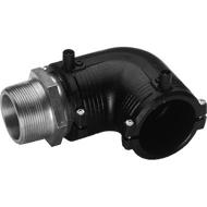 Coude PE/acier 90° PN16 écrou libre électrosoudable