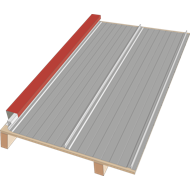 Rive pignon laquée HACIERCO 215X120mm 75/100 4,00m 7006 LAUZE