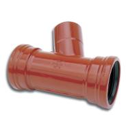 Culotte fonte gravitaire collecteur bout uni FMF 67,30° complet +joint nitrile HR STANDARD