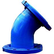 COUDE FONTE GS BRIDE MOBILE DN100 45°-1/8 ISO PN10-16