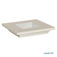 Chapiteau de pilier CHEVERNY 38 52x52x9cm crème