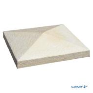 Chapeau de pilier CHEVERNY 38 50x50x11cm crème