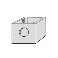 Couvercle pour regard 27x27/33x33cm entrée dauphin H.4,5cm