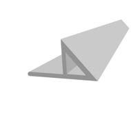 Liteau triangulaire avec languette PVC renforcé 27R Ht20x36x27mm 2,50m