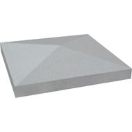 CHAPEAU PILIER POINTE DIAMANT 40X40X4CM GRIS