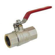 Vanne à sphère laiton nickelé 1/4 de tour FF réf:204SF