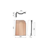 Tuile à rabat gauche PANNE rouge naturel Réf BPAN 7080