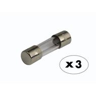 3 FUSIBLES VERRE 5X20 6.3A verre 5 x 20mm 6.3A boite 3