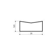 BORDURE CANIVEAU BETON CC25 GRISE 1M