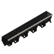 CANIVEAU PP XTRADRAIN 100S + GRILLE PASSERELLE FONTE C250 1M