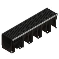 CANIVEAU PP XTRADRAIN 200S L200 H222 + GRILLE PASSERELLE FONTE C250 1M