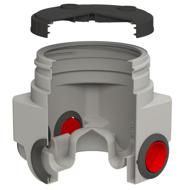 BOITE PE DE REPARTITION ET DE BOUCLAGE H.40CM 6 ENTREES-6 SORTIES Ø100