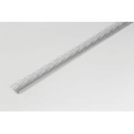 Arete modenature métal déployé +jonc PVC blanc 10mm 3m -MOD10BL