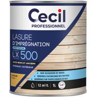 Lasure d'imprégnation bois neuf LX500 acrylique satinée incolore 1L