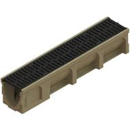 CANIVEAU POLYMERE BASICDRAIN 150 L204XH200 + PASSERELLE FONTE C250 1M