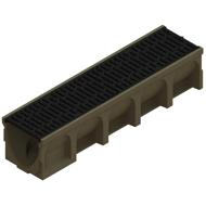 CANIVEAU POLYMERE BASICDRAIN 200 L254XH225 + PASSERELLE FONTE C250 1M
