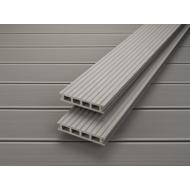 Lame terrasse DECK 150 bois composite gris argent 28x150mm 4m