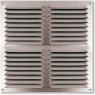 Grille à persiennes 300x300mm avec moustiquaire alu anodisé
