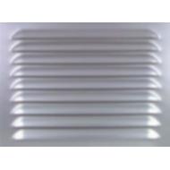 Grille à persiennes 350x400mm avec moustiquaire alu anodisé