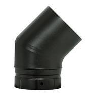 Coude à segment émaillé 45°Ø150mm noir mat CDS 45-150 E NM