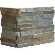 CHAINE ANGLE SUR RESINE GJ101 15X30-30CM EP.10-30MM QUARTZITE MELANGEE