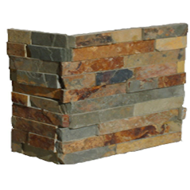 CHAINE ANGLE ARDOISE SUR RESINE GJ102 15X30-30CM EP.10-30MM RUSTY