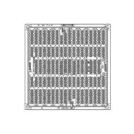 GRILLE FONTE CARREE PLATE PMR SQUADRA C250 720X720-600X600 H.3,9CM