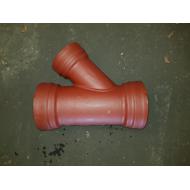 Culotte fonte EU tubulure 45° FFF complet +joint NBR automatique standard type TYTON