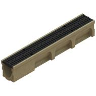 CANIVEAU POLYMERE BASICDRAIN 100 L155XH170 + PASSERELLE FONTE C250 1M