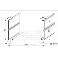Montant métal 70/40 4,00m