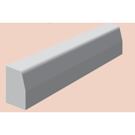 BORDURE BETON T1 DE TROTTOIR GRISE CLASSE U 1M