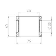 Réhausse pour regard 60x60/75X75 HU60cm avec opercules