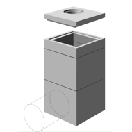 ELEMENT DE TETE BETON POUR REGARD 1200X1200