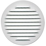 Grille à persiennes à emboiter ronde Ø80mm alu blanc vrac