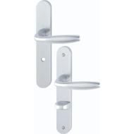 Poignée de porte NEW YORK 1810/300M aspect argent condamnation