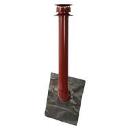 Extracteur statique + collerette d'étanchéité EXTARTCR Rouge Ø100