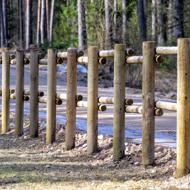 Rondin pin autoclave classe 4 vert 2 chanfreins Ø80mm 2,00m