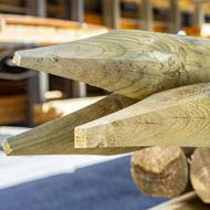 Piquet tuteur pin autoclave classe 4 vert Ø60mm 1,50m