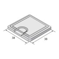 Couvercle pré-percé pour regard 60x60cm H.2,7cm
