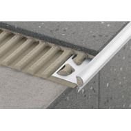 Profilé pour escalier TREP-FL alu anodisé naturel mat H.11mm L.1m