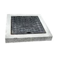 Tête CBF avec fonte hydraulique pour regard 50x50/58x58cm H.9cm