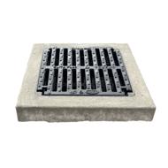 Tête CBF avec grille plate pour regard 40x40/48x48cm H.8cm