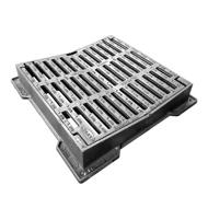 GRILLE FONTE CARREE CONCAVE PMR DELITA CO 50 D400 520X520-400X400 NF