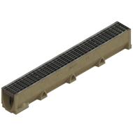 CANIVEAU POLYMERE SELF 100 H14,5 + GRILLE CAILLEBOTIS B125 1M