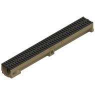CANIVEAU POLYMERE SELF 100 H9,5 + GRILLE MICROGRIP A15 1M