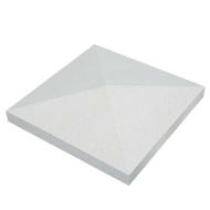 Chapeau pilier pointe diamant 50x50x5cm blanc cassé