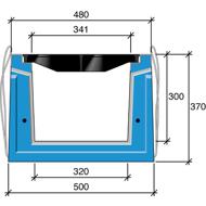 CANIVEAU BETON HRI 400 GRILLES FONTE D400 L480XH370MM 2,25M CE