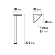 PIEDS MEUBLE DE SALLE DE BAIN GALSAKY CHROME 27,5CM JEU 2
