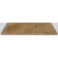 Margelle 1 bord rond travertin naxos vieilli 33x100cm Ep.30mm